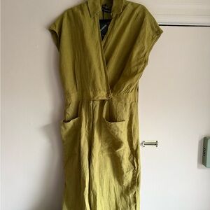 Blank NYC Khaki Button-Up Shirt Dress NWT